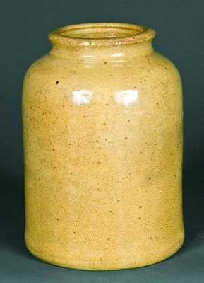 JOHN BELL Redware Yellow Canning Jar