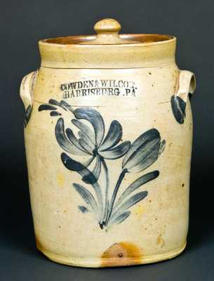 COWDEN & WILCOX / HARRISBURG, PA Stoneware Jar with Lid