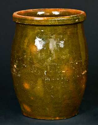 Lead-glazed Redware Jar, possibly Virginia