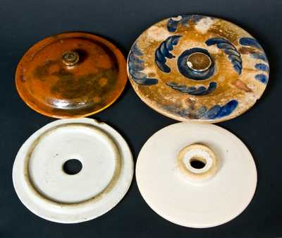 (4) Pottery Lids