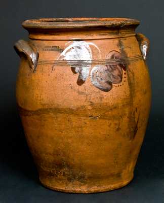 JOHN BELL / WAYNESBORO, PA Decorated Redware Jar