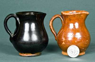 (2) Miniature Redware Pitchers