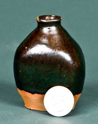 Miniature Redware Flask