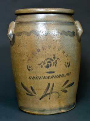 T.F. REPPERT / GREENSBORO. PA Stoneware Crock