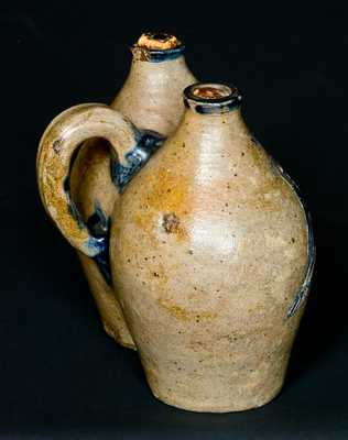 Antique American Stoneware Gemel w/ Incised Birds