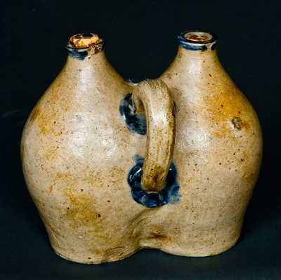 Antique American Stoneware Gemel w/ Incised Birds