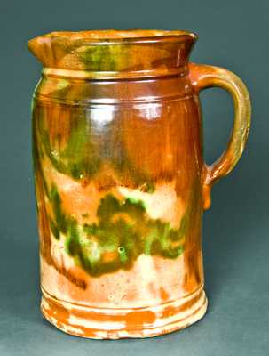 Shenandoah Valley Redware Tankard Pitcher