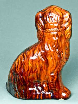 Extremely Rare John Bell Redware Spaniel