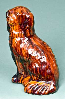 Extremely Rare John Bell Redware Spaniel
