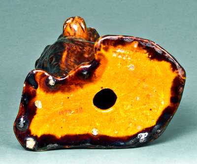 Extremely Rare John Bell Redware Spaniel