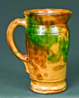 Multi-Glazed Strasburg, VA Shenandoah Valley Redware Pitcher