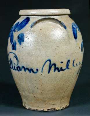 William Miller Strasburg, VA Stoneware Jar