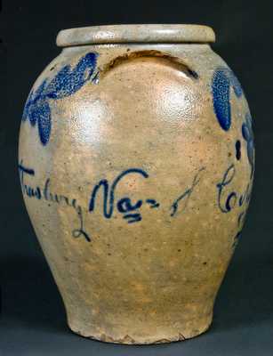 William Miller Strasburg, VA Stoneware Jar