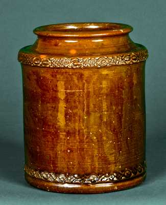 Jacob Heart Redware Jar, Chambersburg, PA