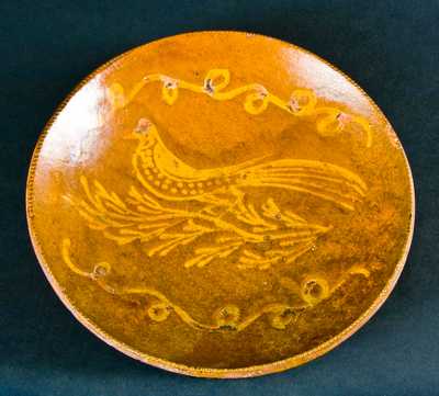 Matawan, NJ, Redware Bird-decorated Plate
