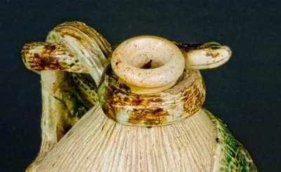 Stoneware Snake Jug, probably Anna Pottery or Texarkana Pottery