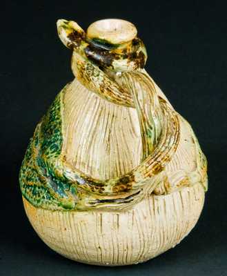 Stoneware Snake Jug, probably Anna Pottery or Texarkana Pottery