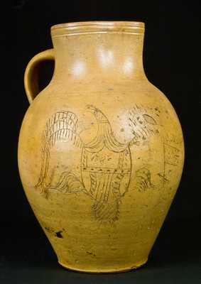 Henry Rambo (Newton Township, Muskingum County, Ohio) Stoneware Pitcher