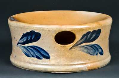 Cobalt-Decorated Stoneware Spittoon