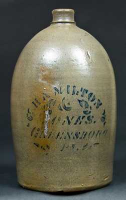 Hamilton & Jones, Greensboro, PA Stoneware Jug