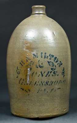 Hamilton & Jones, Greensboro, PA Stoneware Jug