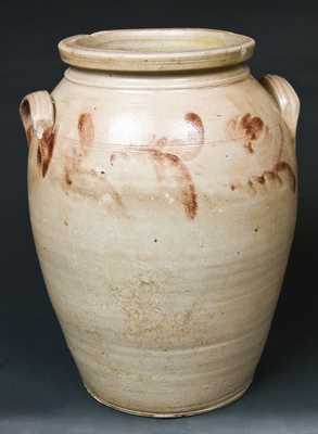 H. GLAZIER / HUNTINGDON, PA Stoneware Crock w/ Manganese