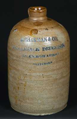 M. SHAKMAN & CO. Baltimore Advertising Jug