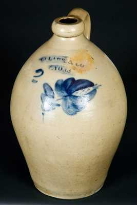 N. CLARK & CO. / LYONS Stoneware Jug