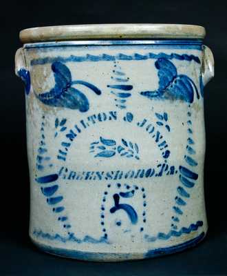 HAMILTON & JONES / GREENSBORO, PA Stoneware Crock