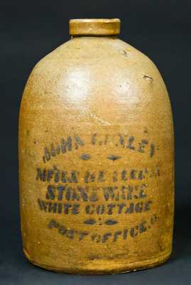 JOHN CONLEY / MF'R & DEALER IN / STONEWARE / WHITE COTTAGE / POST OFFICE. O Jug