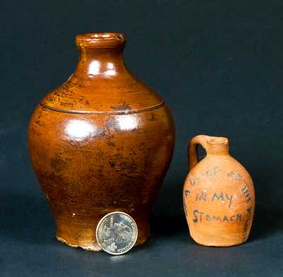 2 Small Pottery Jugs