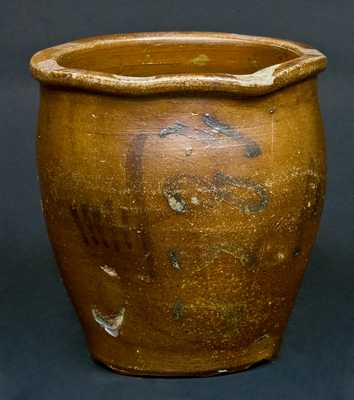 Stoneware Presentation Jar Dated 1860, attrib. Heatwole, Rockingham County, VA