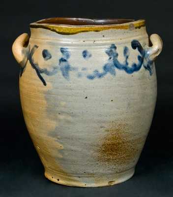 C. CROLIUS / MANUFACTURER / NEW-YORK Stoneware Jar