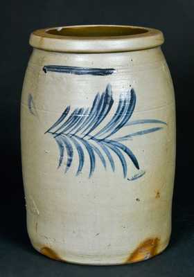 F.W. THOMPSON / Morgantown, WV Stoneware Crock