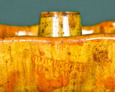 Extremely Rare Solomon Bell, Strasburg, VA Redware Mold w/ Two Different Marks