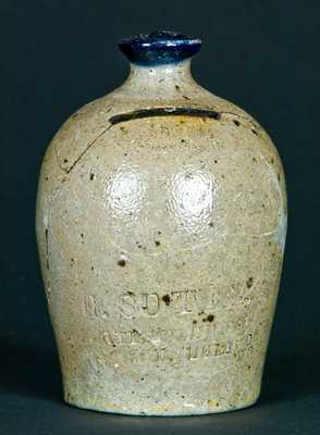 E. SUTER / Harrisonburg / Rockingham Co. / Va Stoneware Bank