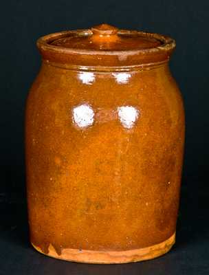 Lidded Redware Jar