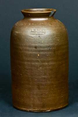 E.W. MORT / ALUM WELLS, VA Stoneware Canning Jar