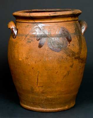 JOHN BELL / WAYNESBORO, PA Decorated Redware Jar