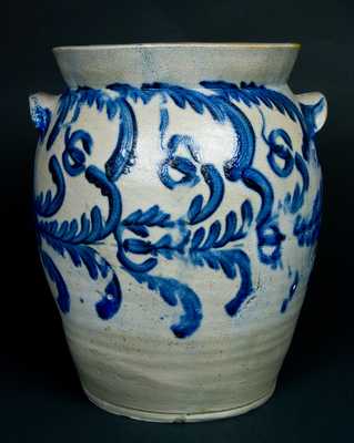 Four-Gallon Stoneware Crock, attrib. David Parr, Baltimore, MD