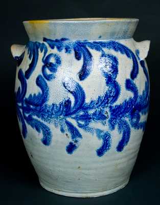 Four-Gallon Stoneware Crock, attrib. David Parr, Baltimore, MD