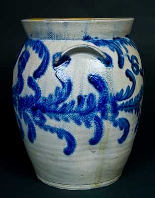 Four-Gallon Stoneware Crock, attrib. David Parr, Baltimore, MD