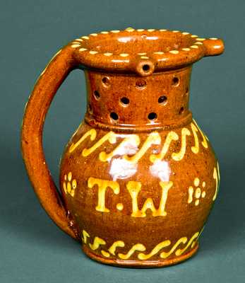 English Redware Puzzle Mug