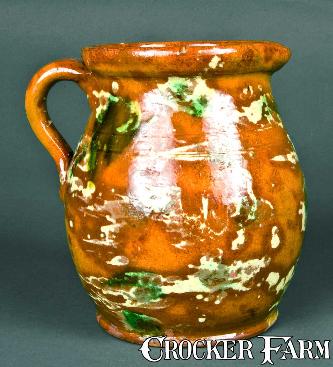 Multi-colored Pennsylvania Redware Pitcher -- Lot 172 -- January 30 ...