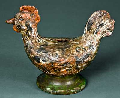 Redware Chicken Bank