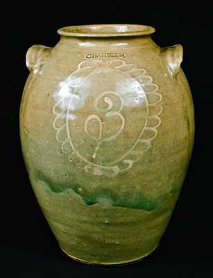 CHANDLER, Edgefield, SC Stoneware Pottery Jar