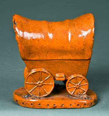 Redware Conestoga Wagon Bank