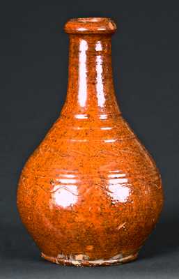 William Henry Harrison Commemorative Redware Bottle