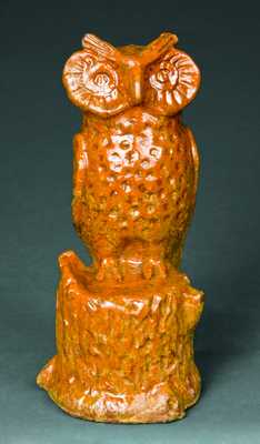 Redware Owl Bank