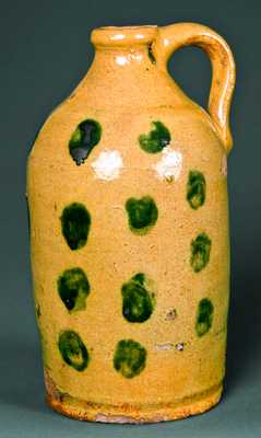 Redware Jug with Green Splotches